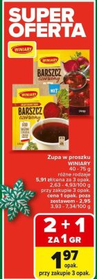 Zupa w proszku WINIARY Barszcz czerwiony promocja w Carrefour Market