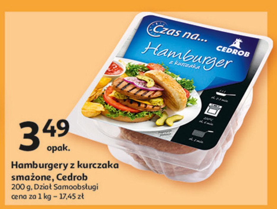 Hamburgery z kurczaka CEDROB CZAS NA... promocja