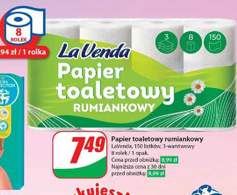 Papier toaletowy rumianek Lavenda promocja