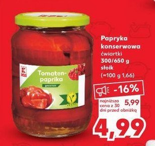 Papryka ćwiartki K-classic promocja