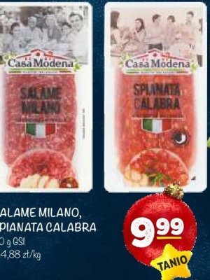 Salame Milano, spianata Calabra Casa Modena promocja w Arhelan