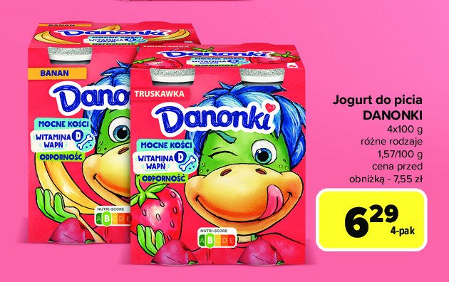 Jogurt truskawka Danone danonki promocja