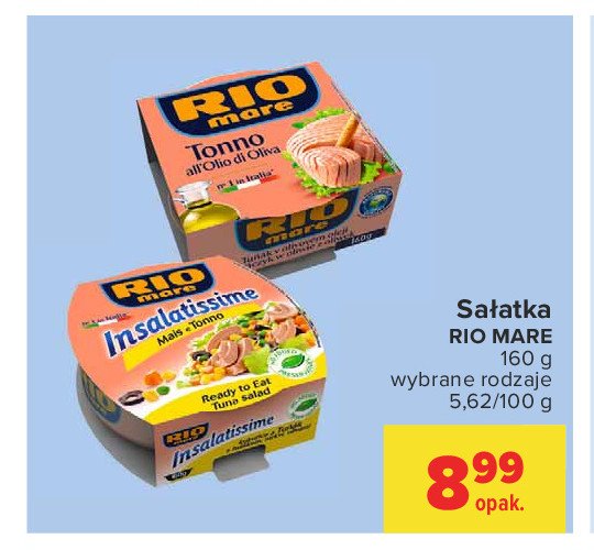 Sa艂atka z tu艅czykiem i warzywami Rio mare insalatissime promocja