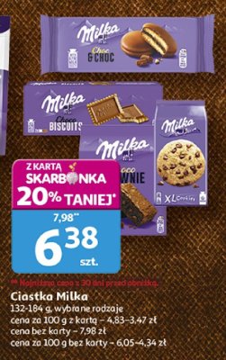 Ciastka Milka choco brookie promocja w Auchan