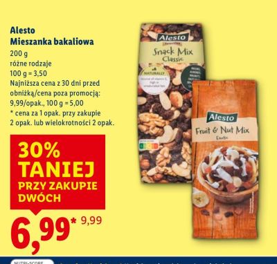 Mieszanka bakaliowa Alesto promocja w Lidl