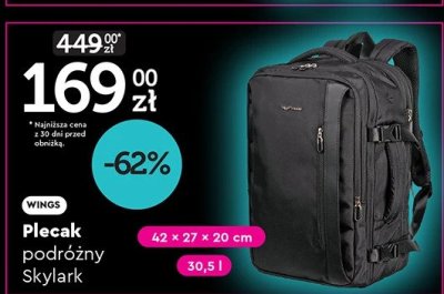 Plecak podróżny Skylark  promocja w Biedronka