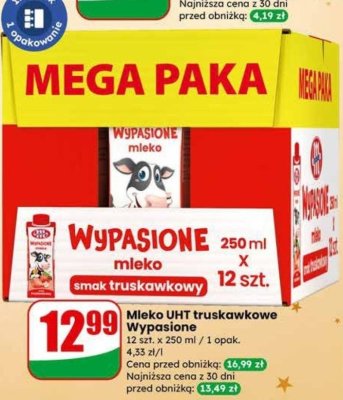 Mleko UHT truskawkowe Wypasione promocja w Dino