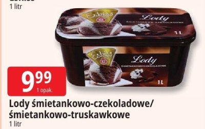 Lody śmietankowo-czekoladowe/śmietankowo-truskawkowe promocja w Leclerc