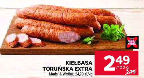 Kiełbasa toruńska ekstra Madej & wróbel promocja