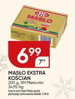 Masło ekstra Kościan promocja w Chata Polska