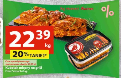 Kubełek mięsny na grill Auchan różnorodne (logo czerwone) promocja