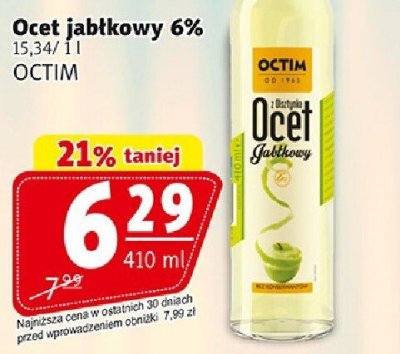 Ocet jabłkowy 6% Octim promocja w Prim Market