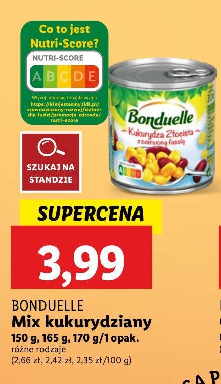 Kukurydza złocista z czerwoną fasolą Bonduelle promocja