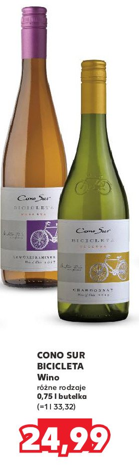 Wino Cono sur bicicleta chardonnay promocja w Kaufland