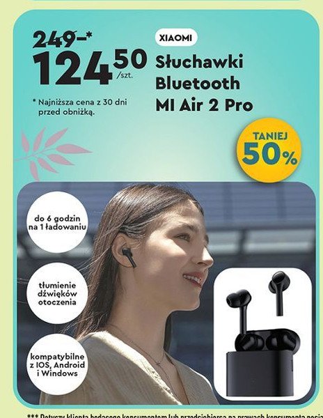 Słuchawki mi air 2 pro Xiaomi promocja