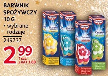 Barwnik spożywczy Dr. Oetker 10 g promocja w Selgros