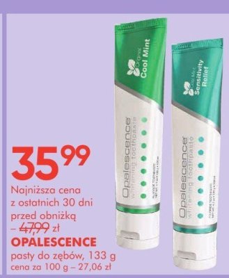 Pasty do zębów OPALESCENCE, 133 g promocja w Super-Pharm