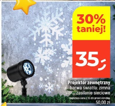 Projektor zewnętrzny barwa światła zimna zasilanie sieciowe promocja w Dealz