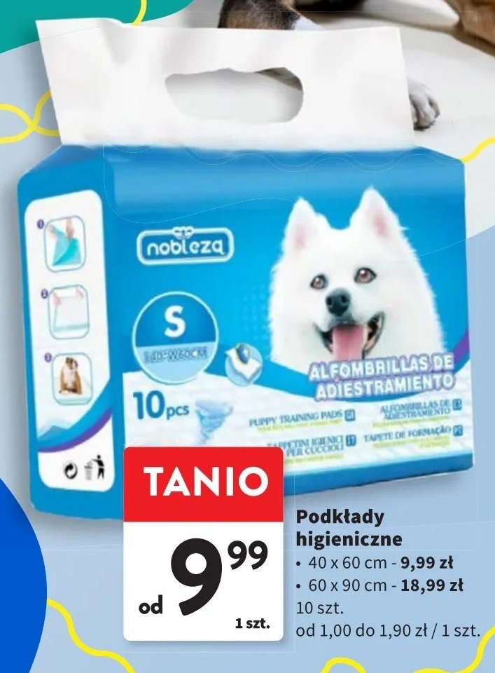 Podkłady higieniczne 40 x 60 cm Nobleza promocja w Intermarche