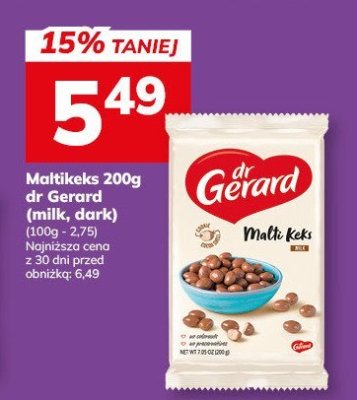 Maltikeks 200g dr Gerard (milk, dark) promocja w Hitpol