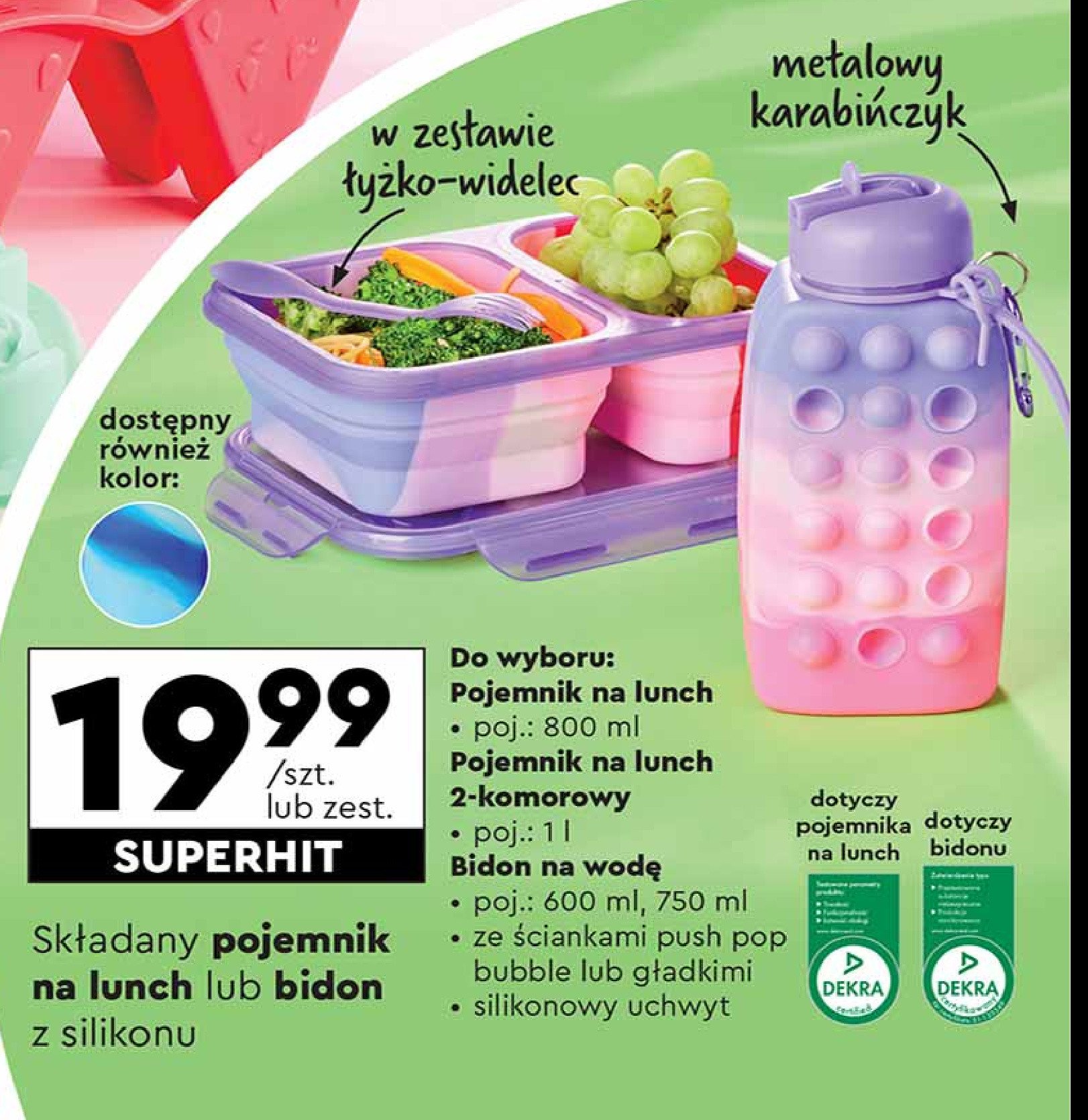 Pojemnik na lunch 2 x 500 ml Smukee kitchen promocja