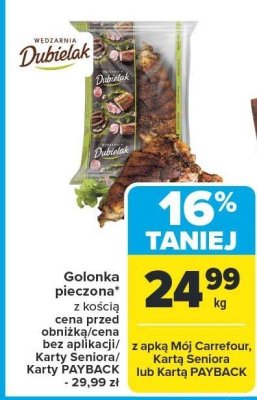 Golonka pieczona z kością Dubielak promocja w Carrefour Market
