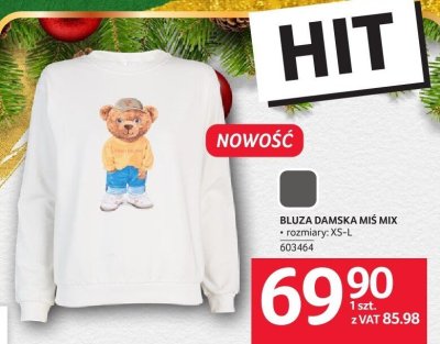 Bluza damska miś mix promocja w Selgros