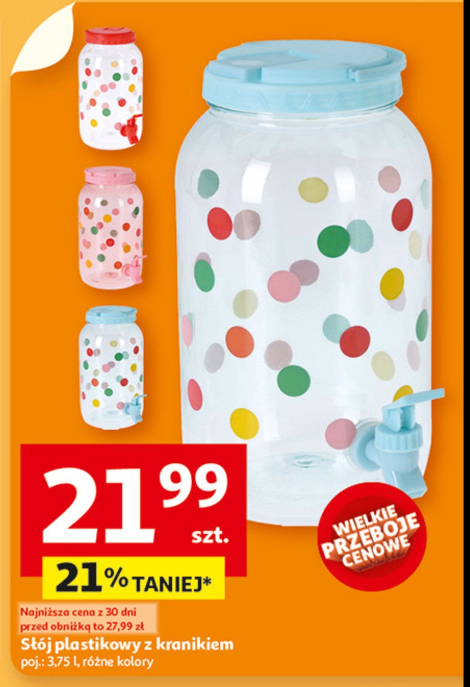 Słój z kranem 3.75 l promocja w Auchan
