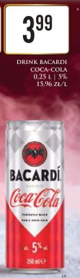 Drink Bacardi Coca-Cola 0.25 l promocja w Dino