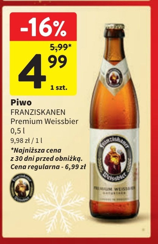 Piwo Franziskaner hefe-weissbier naturtrub promocja