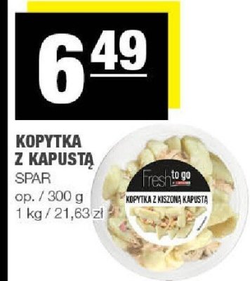 Kopytka z kapustą SPAR Fresh to go promocja w SPAR