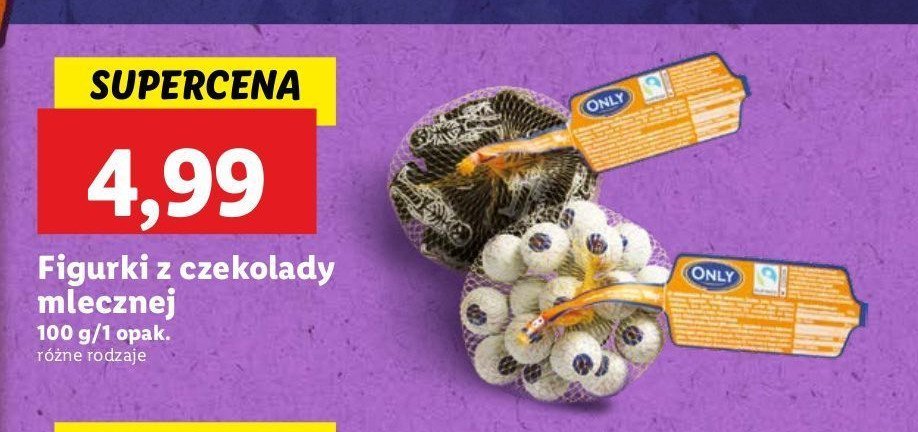 Figurki z czekolady ONLY promocja