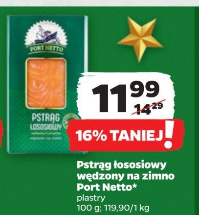 Pstrąg łososiowy wędzony plastry Port netto promocja