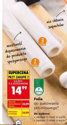 Folia do pakowania próżniowego promocja w Biedronka