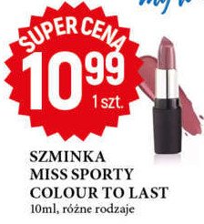Pomadka do ust 201 silk nude MISS SPORTY MATTE TO LAST promocja