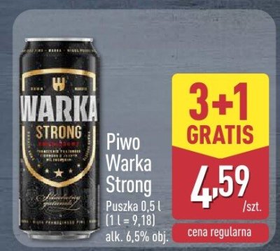 Piwo Warka Strong promocja w Aldi