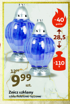 Znicz szklany fioletowy promocja