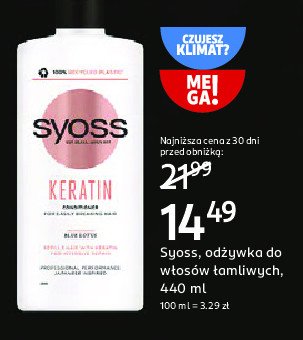 Odżywka do włosów Syoss keratin promocja