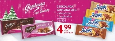 Czekolada Goplana 90 g promocja w Selgros