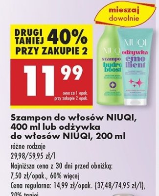 Szampon hydro boost Niuqi promocja