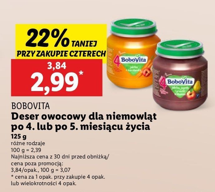 Deser jab艂ka-jagody-gruszki williamsa Bobovita promocja