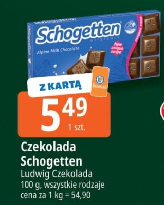 Czekolada Schogetten Ludwig Czekolada promocja w Leclerc