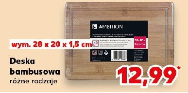 Deska do krojenia z bambusa 28 x 20 cm Ambition promocja