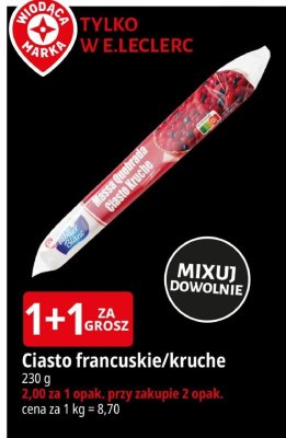 Ciasto francuskie/kruche promocja w Leclerc