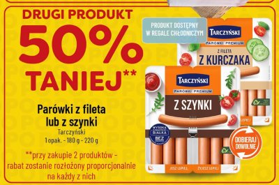 Parówki z fileta lub z szynki DRUGIE -50% promocja w POLOmarket