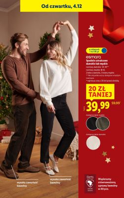 Spodnie sztruksowe damskie / męskie promocja w Lidl