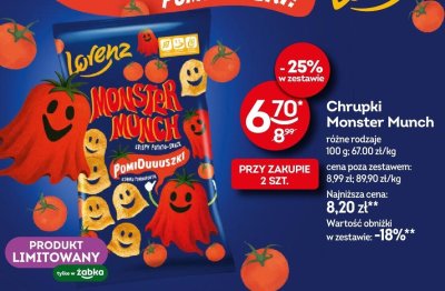 Chrupki Monster Munch różne rodzaje promocja w Żabka