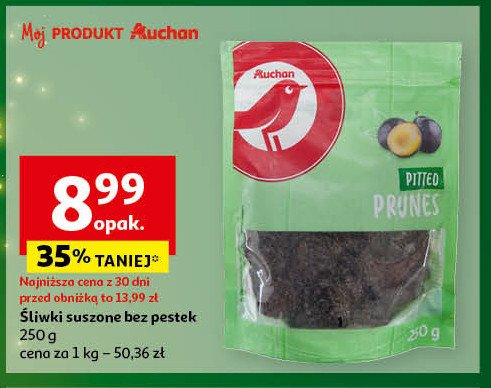 Śliwki suszone bez pestek Auchan promocja