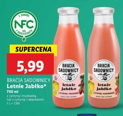 Sok letnie jab艂ko z cytryn膮 i truskawk膮 Bracia sadownicy promocja
