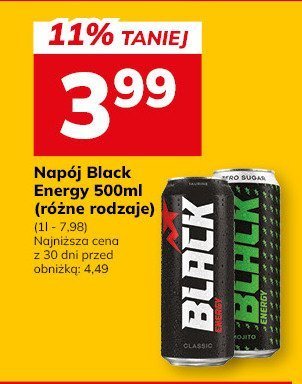 Napój Black Energy 500ml (różne rodzaje) promocja w Hitpol